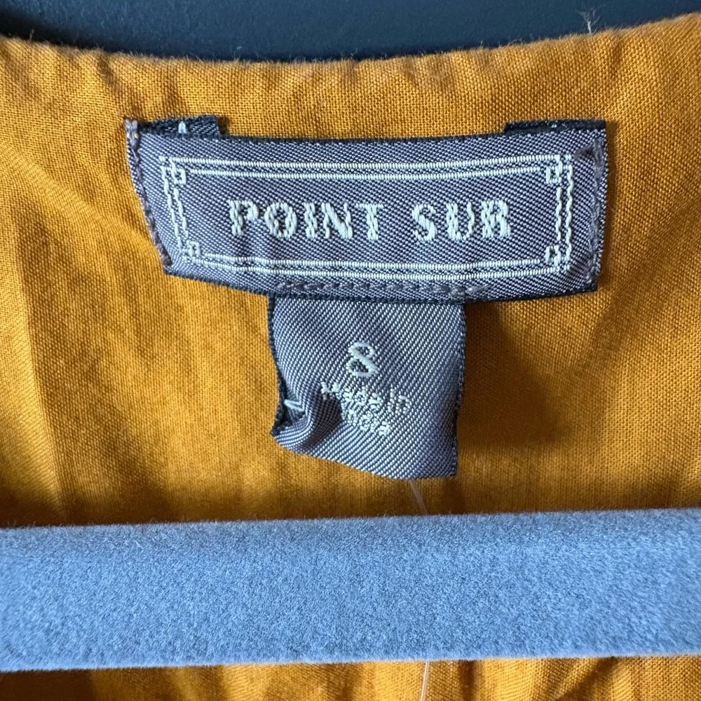 NWT J. Crew Mustard Midi Dress with Ruffles, Point Sur brand